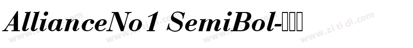 AllianceNo1 SemiBol字体转换